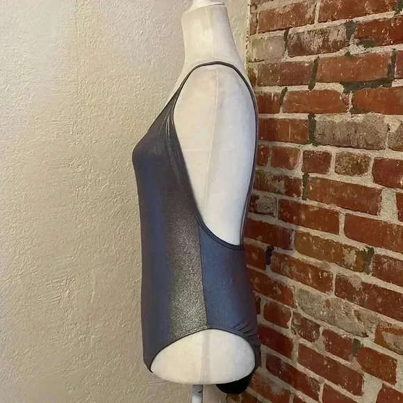 H&M Metallic‎ Bodysuit Silver Coachella Collection - Picture 5 of 8